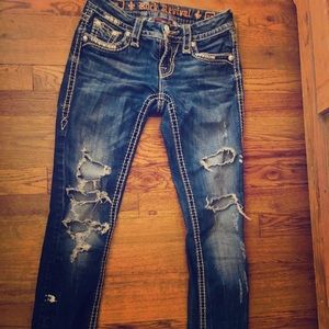 Rock Revival Destructed Karla Jeans! Size 23